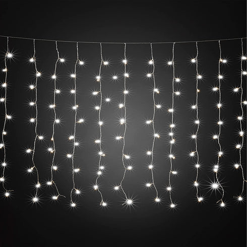 kemooie Outdoor Christmas Lights, 400 LEDs 26.2FTx3.3FT Hanging Curtain Lights, Connectable 8 Lighting Modes for Christmas Decorations Bedroom Party Garden Decorations(White)