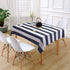 ASPMIZ Blue and White Striped Tablecloth for Rectangle Tables, Geometric Line Waterproof Table Cloth for Kitchen Dining Room, Tablecloth Rectangle 60? x 84?
