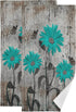 Turquoise Teal Blue Daisy Wood Hand Towels 2 Pack 28x14.5 in Bathroom Towel Super Soft Highly Absorbent for Bathroom Gym Home Decor Decoration Gift