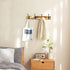Wall Mounted Coat Rack Ethuh Rustic Wall Hook Solid Wood Hat Hanger Entryway Hanging Coat Rack4 Silver Metal for Entryway, only 1screws to Hold The Hooks Rack (Carbonization Black)