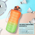 Gusgopo Large Half Gallon/64oz Motivational Water Bottle with Time Marker & Straw, Leakproof Tritan BPA Free Water Jug, Ensure You Drink Enough Water Daily for Fitness,Gym and Outdoor Sports