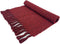 Eanpet Braided Rug Cotton Area Rug Hand Woven Reversible Floor Rug Pure Tassels Throw Rugs Door Mat Laundry Room Rug Indoor Runner Bathroom Tablecloth (2x6 FT, Wine Red)