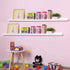 SONGMICS Wall Shelf 43.3 Inches, Floating Shelf Picture Ledge, for picture frames and books, Modern Design Storage White ULWS46WT