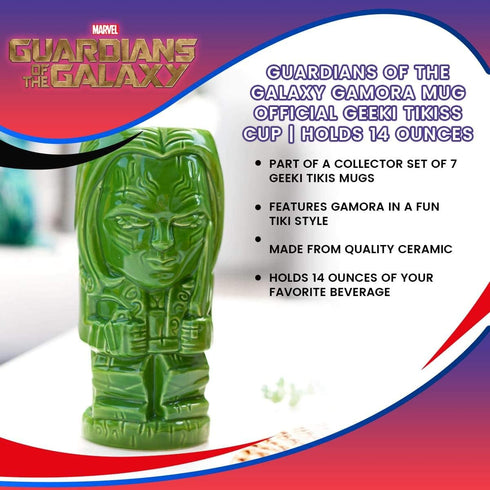Guardians Of The Galaxy Gamora Mug | Official Marvel Collectible Tikis Style Ceramic Cup | Holds 14 Ounces