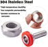 LitKiwi 4PCS Stainless Steel 304 Beer Keg Coupler Fitting,Beer Line Connector Kit,Hex Nut 5/8"G Thread x 1/4" Barb Fittings,Suit for 3/16" Beer Line Hose with Clamps