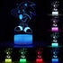 3D Sonic The Hedgehog Night Light, Table Lamp with Remote Control Kids Bedroom Decoration, Creative Lighting for Kids and The Hedgehog Fans