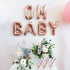 Rose Gold Baby Shower Decorations for Girl Pink Gold Its A Girl Baby Shower Banner Rose Gold OH Baby Foil Letter Balloons Rose Gold Foil Fringe Curtains Tissue Pom Poms Honeycomb Balls by HappyField