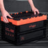 Osliggo Drive Auto Trunk Organizer and Storage Collapsible Storage Bin - Folding Utility Crate, Folding Container- Auto Trunk & Home & Garage & Outdoor Organization (Orange,36 Liter)