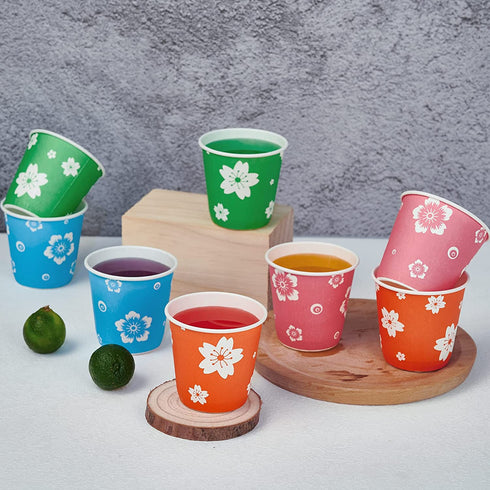 400 Pack 3oz Disposable Bathroom Cups, Colorful Disposable Mouthwash Cups, Small Disposable Cups, Mini Paper Cups for Parties, Picnics, Barbecues, Travel and Events.