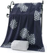 Pidada Bath Towel Hydrangea Pattern 100% Cotton Soft Absorbent Towels for Bathroom 1 Pack 27.6 x 55 Inch (Dark Grey)
