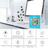 GXSTWU Digital Timer Shower Clock Waterproof?Waterproof for Water Spray? with Alarm, Bathroom Kitchen Wall Clock, Touch Screen Timer, Thermometer Hygrometer Suction Cup Hanging Hole Stand Magnet Blue