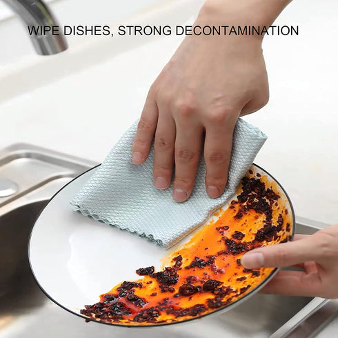 10 Pack Nanoscale Cleaning Cloth,Reusable Microfiber Cleaning Cloths|Streak Free Windows,Mirrors,& Car Windshields Without Chemicals|Lint Free (Three Colors.Size:10x10 in)