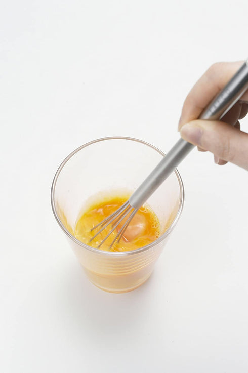 Yoshikawa EAtCO MEZELU Whisk, Silver