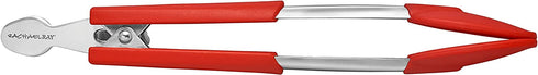 Rachael Ray Lil' Huggers Dishwasher Safe Lazy Locking Cooking Tongs / Salad Serving Tools / Multi Purpose - 2 Piece, Red