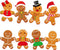 Winter Christmas Mini Gingerbread Cut-Outs Versatile Classroom Decoration Gingerbread Cut-Outs with Glue Point Dots for Winter Bulletin Board Classroom School Christmas Party, 5.9 x 5.9 Inch (40 Pcs)