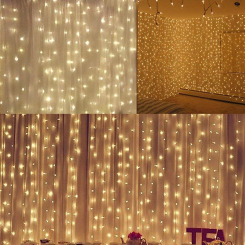 Solar Curtain Lights Outdoor,13ft(L) x 3.3ft(H),8 Mode,200 LED,Solar String Lights for Pool Glass Fence Handrail Railing Eaves Wall Pavilion Wedding Arch Decoration-Waterproof,Dark Green -Warm White