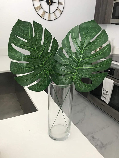 Floral Supply Online 10" Tall x 5" Wide Cylinder Glass Vase and Flower Guide Booklet -for Weddings, Events, Decorating, Arrangements, Flowers, Office, or Home Decor.