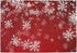 One Bear Christmas Placemats Winter Snowflake Red Placemat Table Mats Non Slip Heat Resistant Placemats for Dining Table Kitchen Holiday Party Set of 6