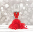 Abbie Home Bride and Groom Wedding Champagne Toasting Flute - Mr Mrs Wine Glasses Wedding Toasting Glasses with Feather Dress Red Suit Rhinestone, Set of 2 (Glass Set)