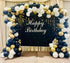 Beaumode DIY Black Gold White Organic Balloon Garland Arch Kit for Birthday Baby Shower Bridal Shower Countdown Wedding Graduation New Year Black -Tie Party Backdrop Decoration