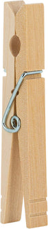 Woolite Extra Large Wooden 100 Pack Clothespins, Natural