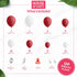 Red and White Balloon Garland Kit - (123 PCS) Valentines Decorations Red White Latex Balloon Arch Kit, 100 Glue Dots, Tying Tool-Christmas, Party Decor Birthday Decorations
