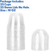 10 oz Clear Plastic Cups with Lids - 25 Sets Dessert Cups with Dome Lids (NO HOLE), Crystal PET Parfait Cups with Lids, Disposable Party Cups for Fruit/Ice Cream/Cupcake/Iced Cold Drinks