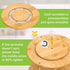 Lazy Susan Turntable Spice Rack - 10 Inch 2-Tier Bamboo Kitchen Countertop Cabinet Rotating Condiments Organizer