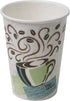 Dixie PerfecTouch WiseSize Coffee Design Insulated Paper Cup, 12oz Cups and Lids Bundle (12 oz, 50 Cups, 50 Lids)