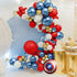 ROYWEL 95pcs Balloon Garland Arch Kit, Superhero Avengers Theme, Party Supplies Decorative for Kids, Red White Latex Balloons and Blue Gold Metallic Balloons for Baby Showers, Birthday, Festival, Weddings, Graduations, Corporate Events