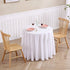 Surmente Table Cloth Polyester 132 Inch Round Tablecloth for Kitchen Dinning Party Wedding Rectangular Tabletop Buffet Decoration (White)
