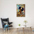 African American Wall Art Black Queen Poster African Women Portrait Poster Sunflower Black Queen Women Print Paintings Abstract Black Women Posters for Bedroom Decor 16x24 Inch Unframed