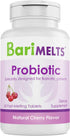 BariMelts Probiotic, Dissolvable Bariatric Vitamins, Natural Cherry Flavor, 60 Fast Melting Tablets