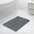 MAYSHINE Soft Plush Microfiber Bathroom Rug, Absorbent Machine Washable Chenille Bath Mat | Non-Slip Quick Dry Shag Carpet, Great for Bath, Shower, Bedroom, or Door Mat (Gray, 17x24)