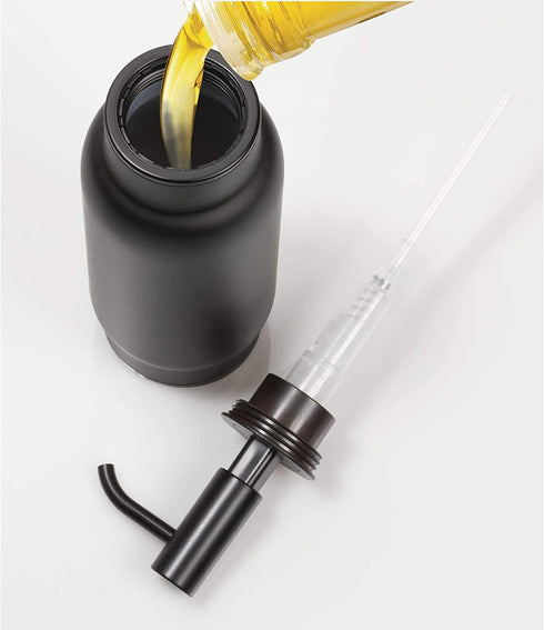 iDesign Austin Metal Liquid Soap Pump, Lotion Dispenser for Bathroom, Vanity, Bedroom, Desk, Office