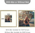 Frametory, 8x8 Aluminum Frames with Ivory Mats for 4x4 Pictures/Photos - Real Glass- Portrait/Landscape - Horizontal and Vertical Formats for Wall and Table Mounting (Gold, 2 Pack)