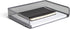 1InTheOffice Desk Tray, Side Load Letter Tray, Stackable Silver Mesh Tray"2 Pack"