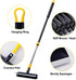Yocada Floor Scrub Brush 55.9" Telescopic Handle 2 in 1 Scrape Brush Stiff Bristle Shower Scrubber for Cleaning Patio Bathroom Garage Kitchen Wall Deck Tub Tile