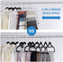 Pants Hangers 4 Pieces, Swing Arm Trousers Hanger, Space Saving Pants Rack, 5 Layers Jeans Hangers with Non-Slip, Multiple Pants Hanger Closet Organizer for Trousers Scarves Ties