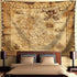 QCWN Pirate Map Tapestry, Treasure Map Tapestry, Island Treasure Map Nautical Wall Tapestry,Tapestry for Men,Halloween Map Tapestry Room Decor for Men,Pirate Decor,Birthday Party.
