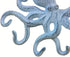 Rustic Dark Blue Whitewashed Cast Iron Octopus Hook 11 Inch - Decorative Hook - Sealife Metal Wall Hook