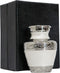 THE ASCENT MEMORIAL Miniature Urns for Human Ashes Men and Women Gift Pack of Pearl White Small Keepsake Funeral Ash Container for Human Remains with Velvet Carry Bag a Paper Funnel