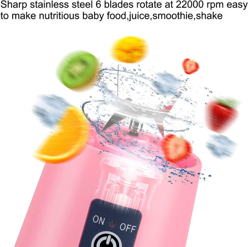 Portable Blender, Smoothies Personal Blender Mini Shakes Juicer Cup USB Rechargeable
