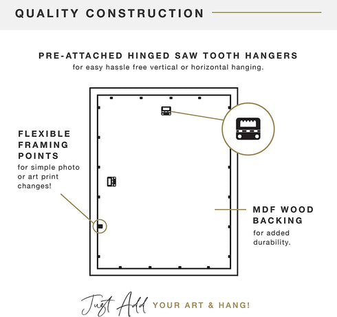 MCS Museum Poster Frame, Pewter, 11 x 17 in, Single
