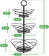 3-Tier Fruit Basket Bowl for Countertop - Homewill Large-Capacity Metal Fruit Bowls for Kitchen Counter | Detachable Fruits Baskets with Handle for Vegetable Banana