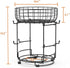 Auledio Mug Tree with Storage Basket,Coffee Mug Holder with 12 Mug Hooks,Multifunctional Coffee Cup Holder For Counter- Black