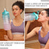 64 OZ/Half Gallon Motivational Water Bottle with Time Marker & Straw - BPA Free Leakproof Tritan Frosted Plastic Big 2L Water Bottle for Women Men Large Water Jug for Fitness Gym Outdoor Sport