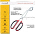 HINMAY Stainless Steel Scissor Tongs 11-Inch Heavy Duty Grilling Tongs, Set of 2