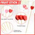 300 Counts Toothpicks for Appetizers Bamboo Cocktail Picks Heart Shaped Food Picks Red Pink White Cocktail Skewers 4.7 Inch Long Fruit Skewers Barbecue Skewers for Home Restaurant Buffet Party