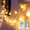 Battery Operated String Lights - 52FT 2 Pack 120 LEDs Globe Fairy String Lights Waterproof 8 Modes with Remote and Timer for Bedroom Wedding Party Christmas Decoration, Warm White